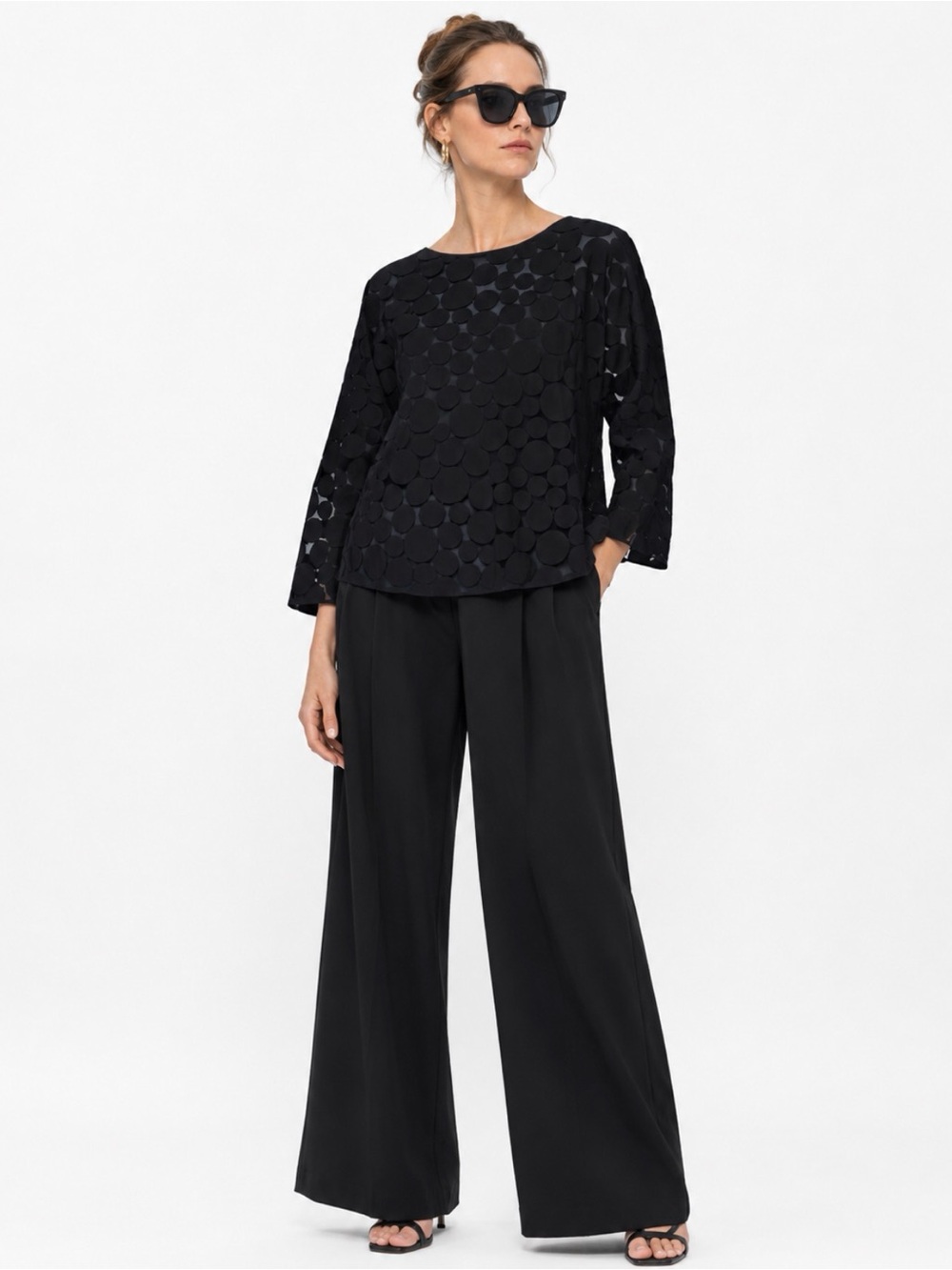AKRIS Dot Organza Blouse